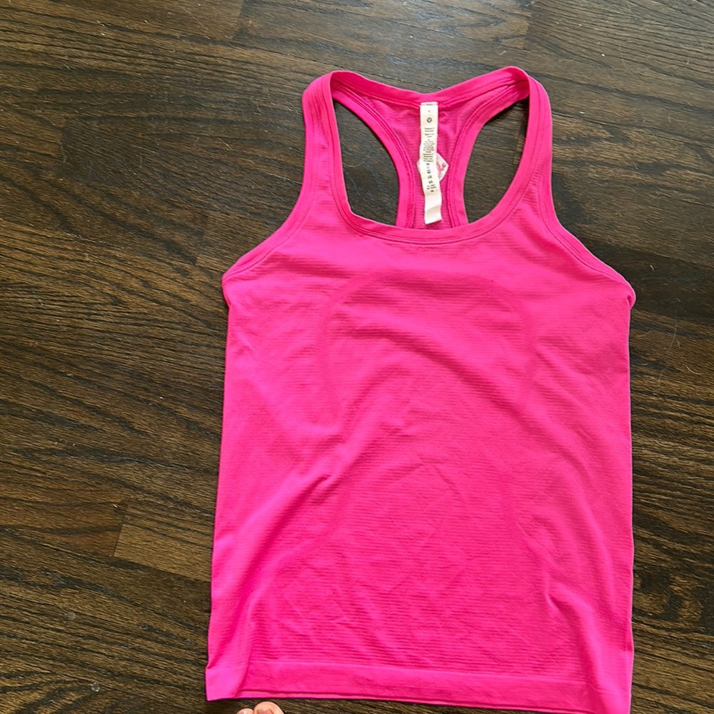Lululemon racer back tank pink size 6